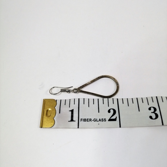 Tuareg Silver Teardrop Earrings Handmade - Picture 2 of 4